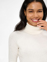 Orsay Weißer Rollkragenpullover mit Dreiviertel Ärmeln ORSAY