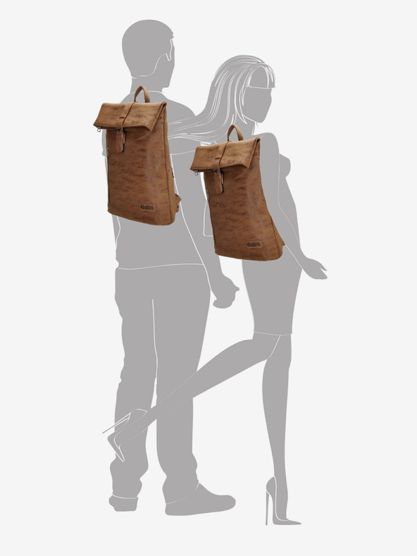 Enrico Benetti Rucksack Enrico Benetti Rotterdam 15" Notebook-Rucksack 15 l Camel