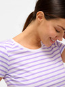 Orsay Lila-weiß gestreiftes T-Shirt von ORSAY