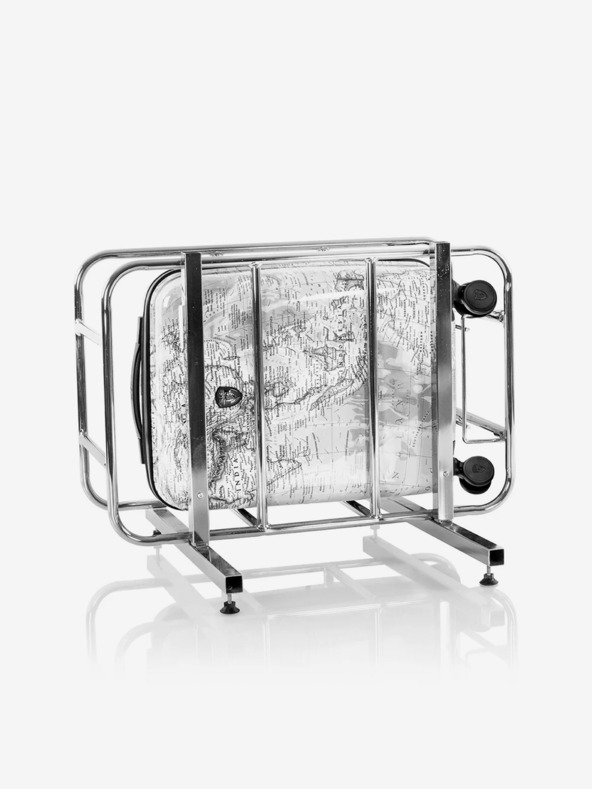 Heys Schwarz-weiß gemusterter Reisekoffer Heys Journey 3G S