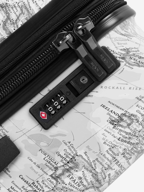 Heys Schwarz-weiß gemusterter Reisekoffer Heys Journey 3G S
