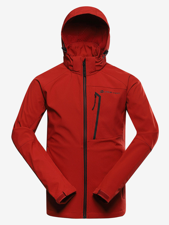 ALPINE PRO Rote Herren-Softshell-Jacke mit Membran Alpine Pro Hoor