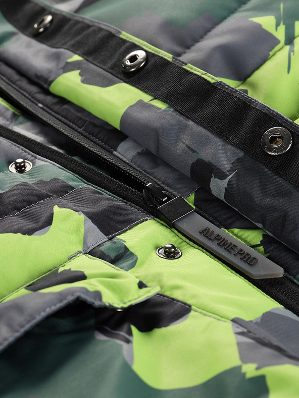 ALPINE PRO Grüngraue Mädchenjacke mit PTX Alpine Pro Werdo-Membran