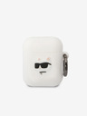 Karl Lagerfeld 3D-Logo NFT Choupette Head Silikonhülle für Airpods 1/2 Weiß Karl Lagerfeld