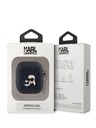 Karl Lagerfeld Karl Lagerfeld PU-Prägung Karl und Choupette Köpfe Etui für AirPods 3 Schwarz