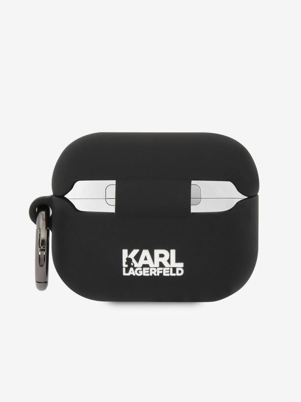 Karl Lagerfeld 3D-Logo NFT Karl Head Silikonhülle für Airpods Pro Schwarz Karl Lagerfeld