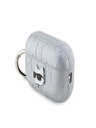Karl Lagerfeld Karl Lagerfeld PU-geprägtes Choupette Head-Etui für AirPods Pro 2 Silber