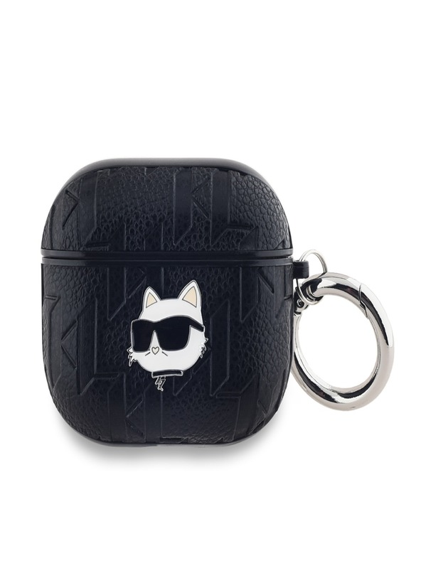 Karl Lagerfeld Karl Lagerfeld PU geprägte Choupette Head Tasche für AirPods 3 Schwarz