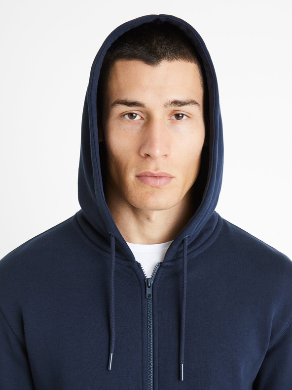 Celio Dunkelblaues Herren-Basic-Sweatshirt Celio Fethree