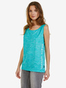 Sam 73 Türkisfarbenes gestreiftes Damen-Tank-Top SAM 73 Manita