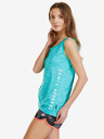 Sam 73 Türkisfarbenes gestreiftes Damen-Tank-Top SAM 73 Manita