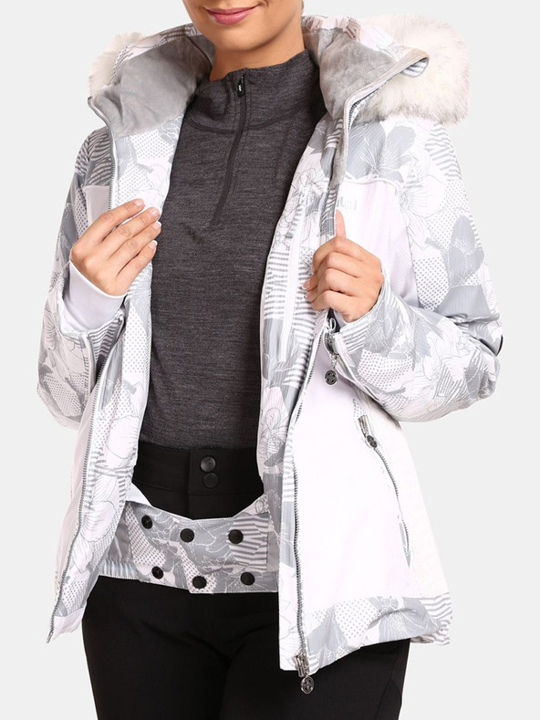 Kilpi Weiße beheizbare Damen-Skijacke Kilpi Lena-W