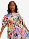 Desigual Lila und cremefarbenes geblümtes Mädchenkleid Desigual Akira