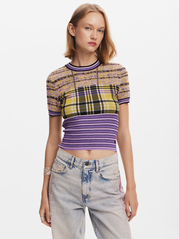 Desigual Damen Desigual Cuadri T-Shirt
