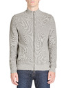 Celio Graue Herrenstrickjacke mit Reißverschluss Celio Jeshintano