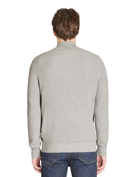 Celio Graue Herrenstrickjacke mit Reißverschluss Celio Jeshintano