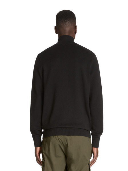 Celio Schwarze Herrenstrickjacke mit Reißverschluss Celio Jebille
