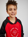 Sam 73 Schwarzer und roter Unisex-Kapuzenpullover für Kinder SAM73 Draco