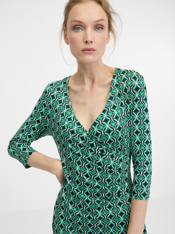 Orsay Grünes knielanges Damenkleid ORSAY