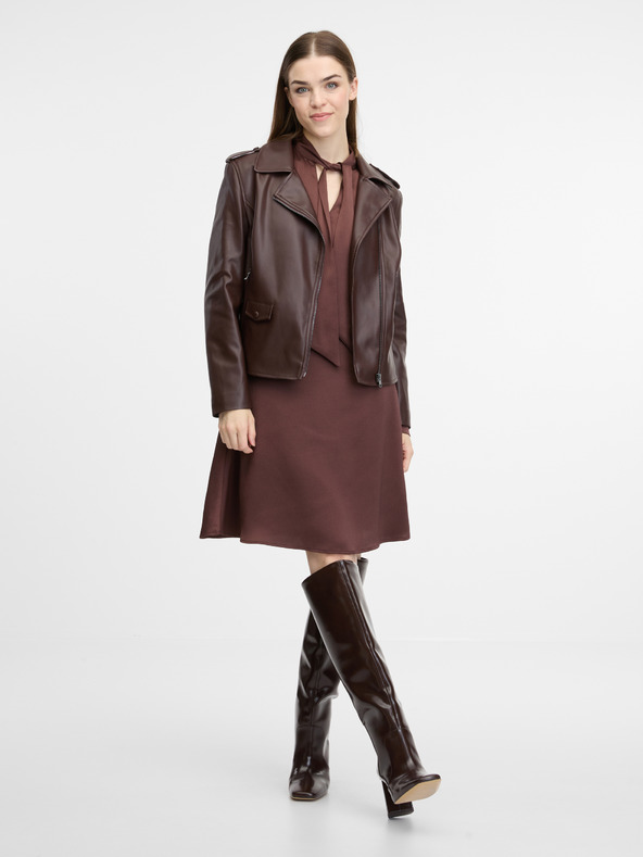 Orsay Braune Damen Lederjacke ORSAY
