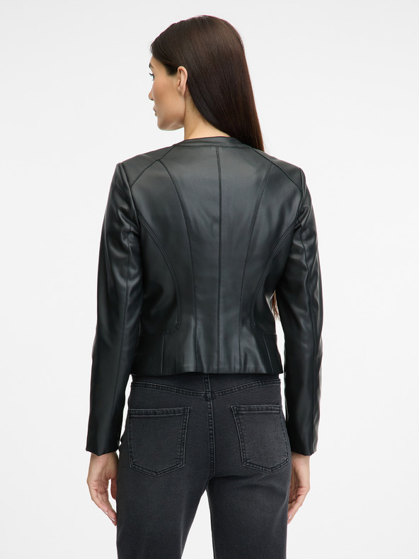 Orsay Schwarze Damen Kunstlederjacke ORSAY