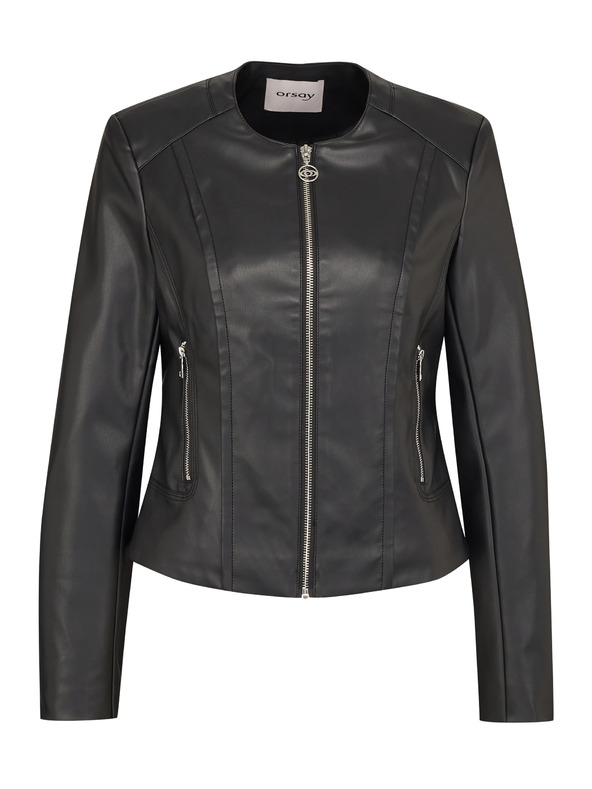 Orsay Schwarze Damen Kunstlederjacke ORSAY
