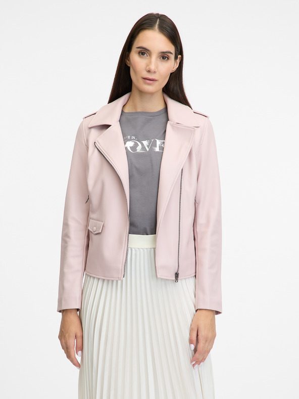 Orsay Hellrosa Damen Lederjacke ORSAY