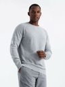 Ombre Clothing Herren Raglanpulli mit gerippten Ärmeln grau melange Ombre Kleidung
