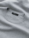 Ombre Clothing Herren Raglanpulli mit gerippten Ärmeln grau melange Ombre Kleidung