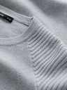 Ombre Clothing Herren Raglanpulli mit gerippten Ärmeln grau melange Ombre Kleidung