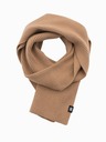 Ombre Clothing Herrenschal einfarbig gerippt gestrickt hellbraun Ombre Clothing