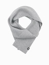 Ombre Clothing Herrenschal einfarbig gestrickt gerippt grau Ombre Clothing