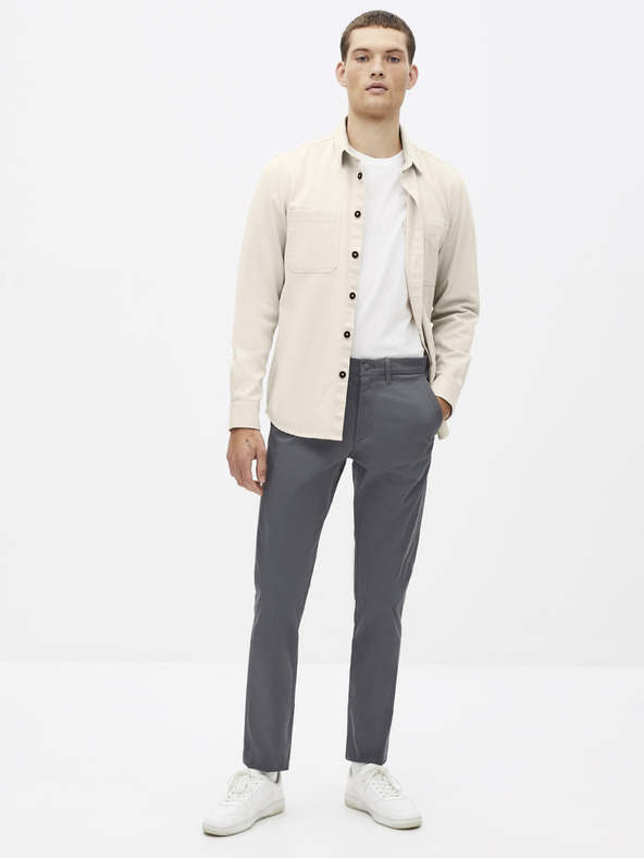 Celio Graue Chino-Hose Celio Pobelt