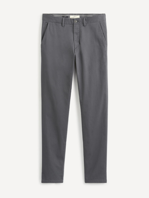 Celio Graue Chino-Hose Celio Pobelt