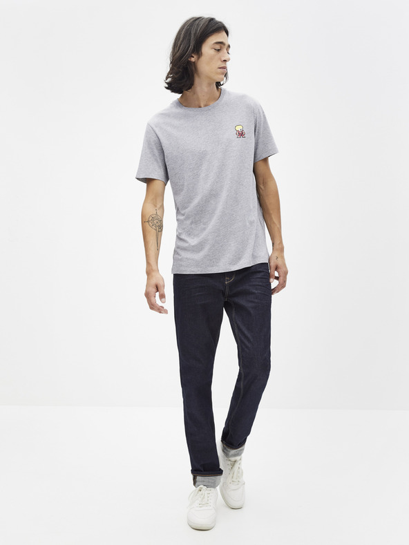 Celio Hellgraues T-Shirt Celio Lsebar