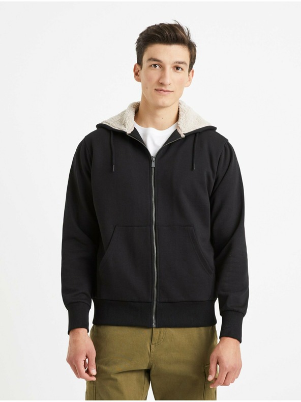 Celio Schwarzer Herren Celio Vesherpax Hoodie