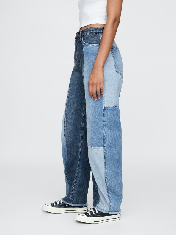 GAP Barrel-Jeans mit hohem Bund und Patchwork GAP