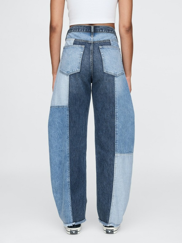 GAP Barrel-Jeans mit hohem Bund und Patchwork GAP