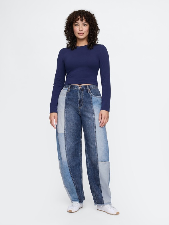 GAP Barrel-Jeans mit hohem Bund und Patchwork GAP
