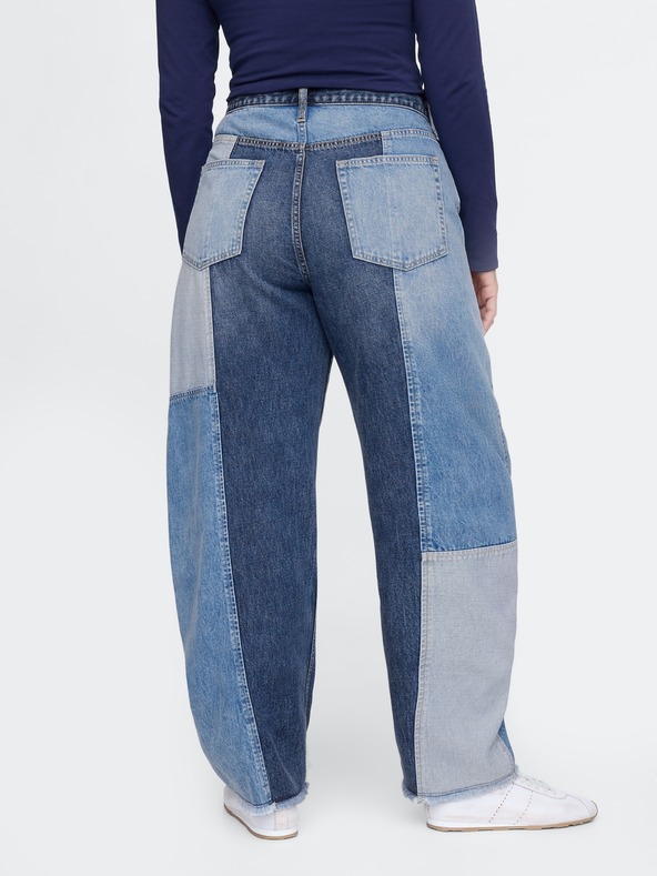 GAP Barrel-Jeans mit hohem Bund und Patchwork GAP