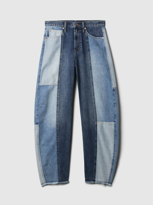 GAP Barrel-Jeans mit hohem Bund und Patchwork GAP