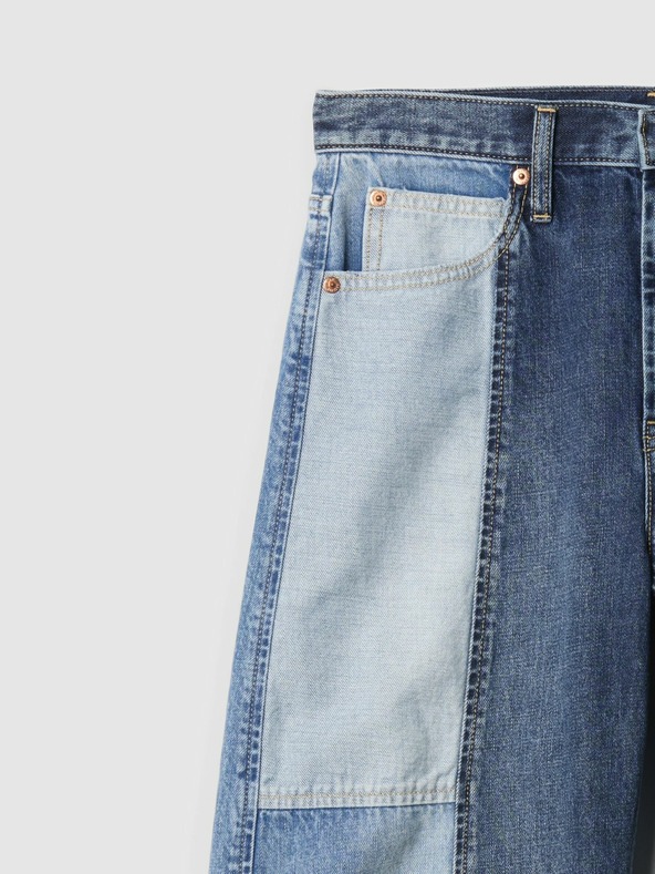 GAP Barrel-Jeans mit hohem Bund und Patchwork GAP