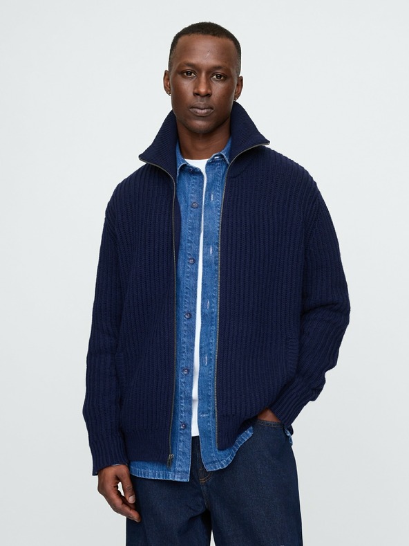 GAP Gerippter Cardigan mit Reißverschluss GAP