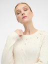 Orsay Cremefarbenes knielanges Damenkleid ORSAY