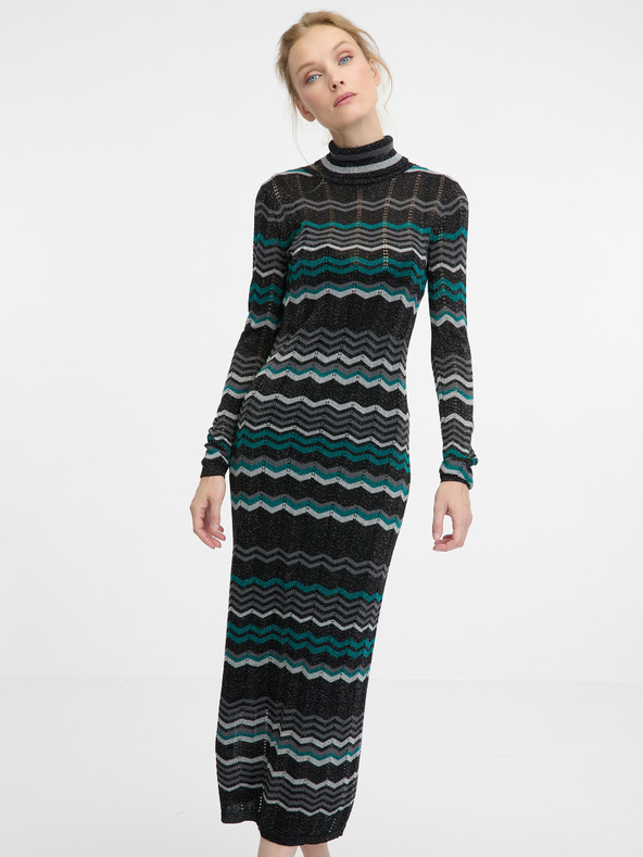 Orsay Schwarzes Damen Midikleid ORSAY