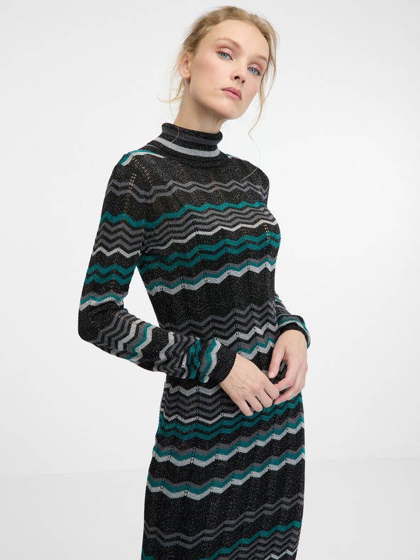 Orsay Schwarzes Damen Midikleid ORSAY