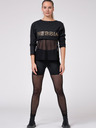 Nebbia Schwarzes Damen INTENSE Mesh Shirt 805