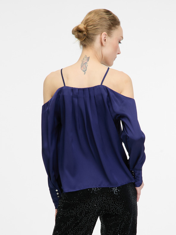 Orsay Dunkelblaue Damenbluse mit freien Schultern ORSAY