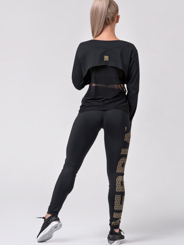 Nebbia Schwarze Damen-Sport-Leggings Nebbia