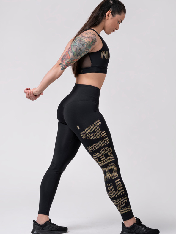 Nebbia Schwarze Damen-Sport-Leggings Nebbia